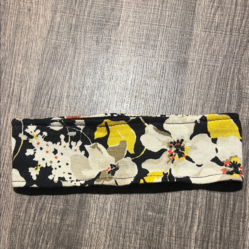 Vera Bradley Black and Yellow Floral Retired Dogwood Pattern Headband